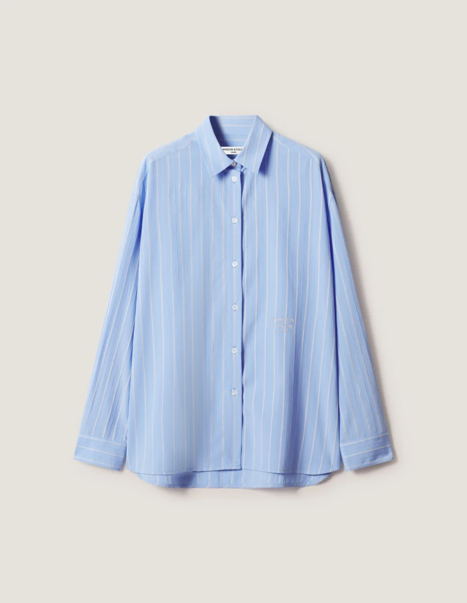 STRIPED BOYFRIEND SHIRT - 1