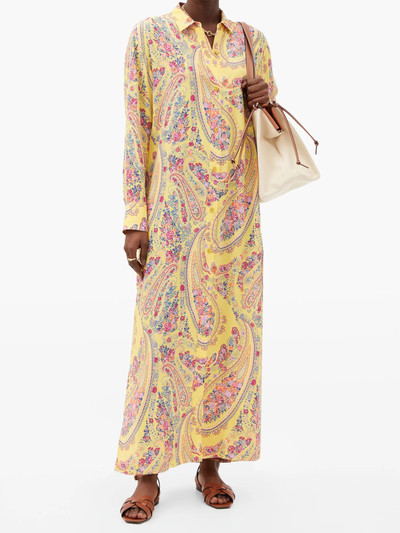 Etro Paisley-print georgette shirt dress outlook