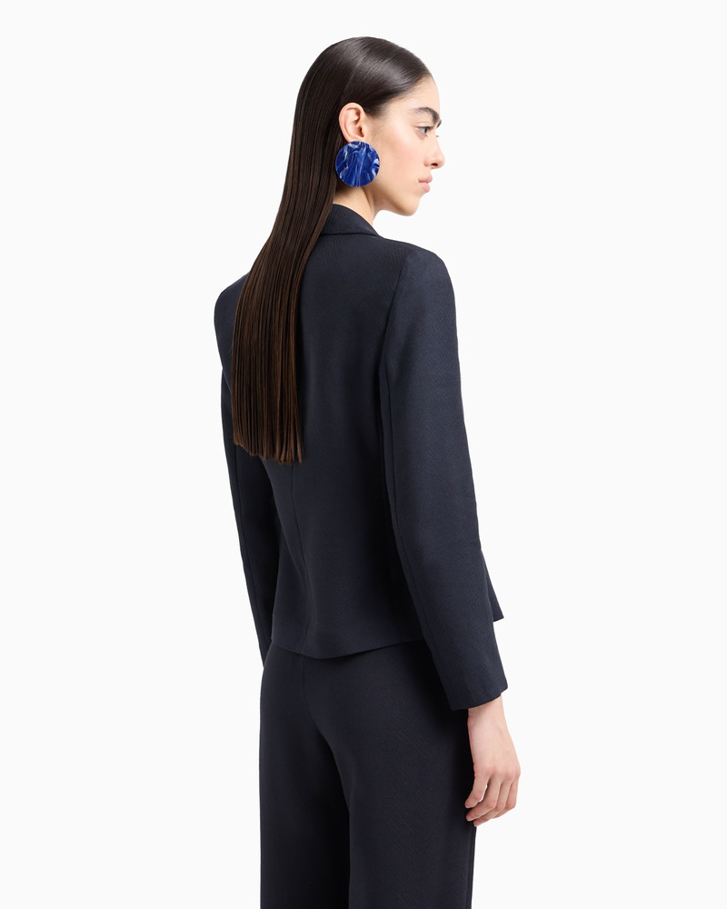 Icon single-breasted jacket in a chevron virgin-wool blend 3