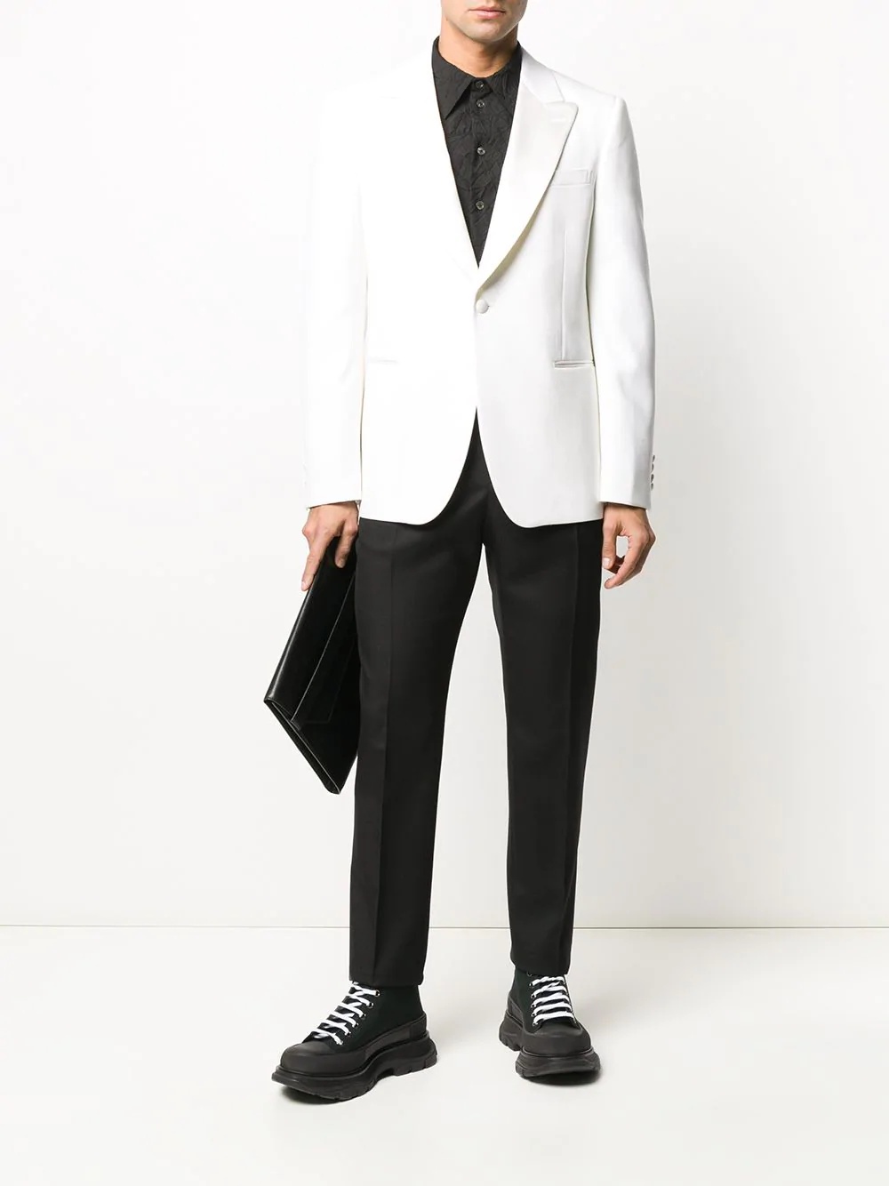 peaked lapels single-breasted tuxedo - 2