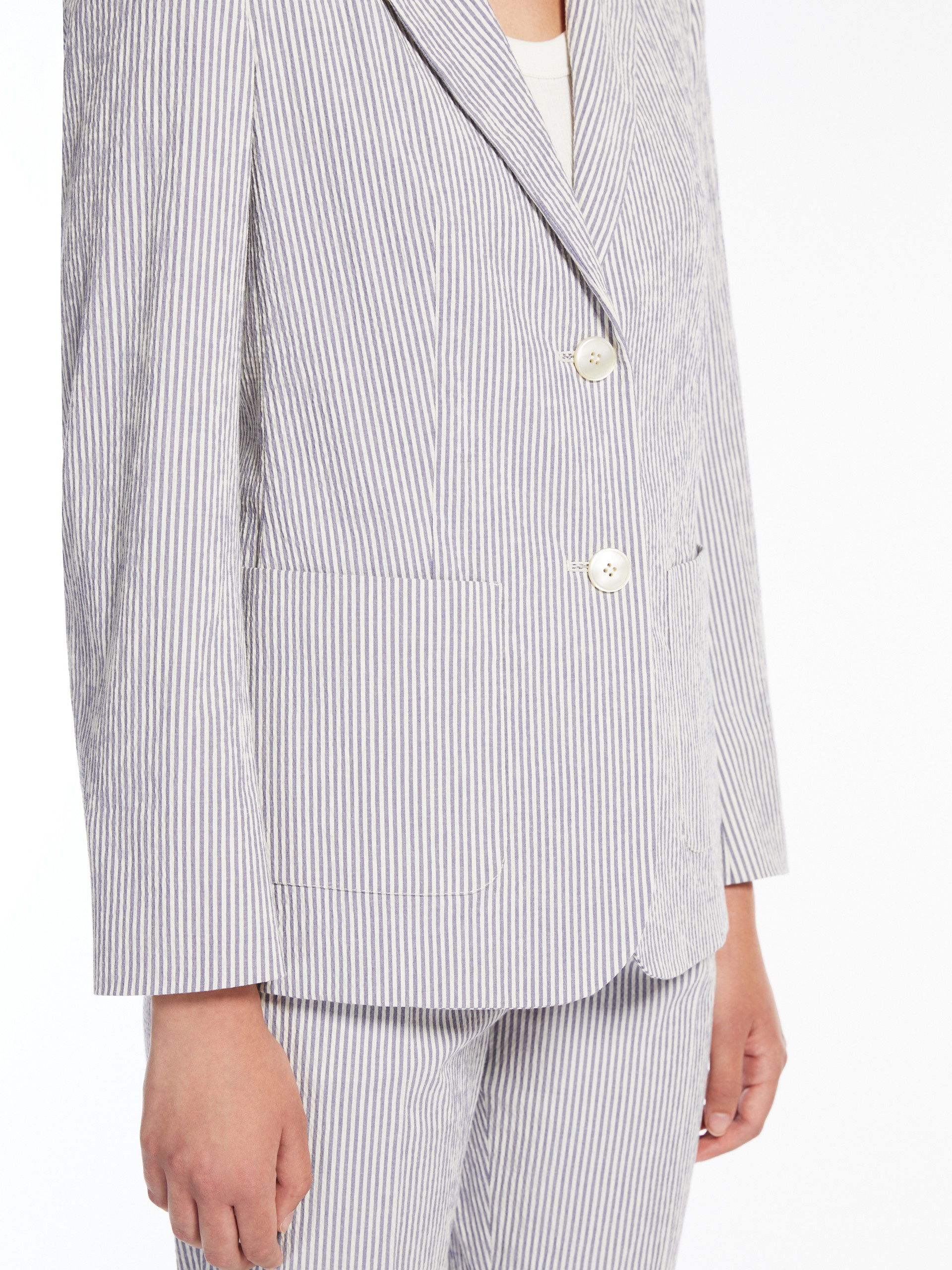 ALETTA Cotton seersucker blazer - 6