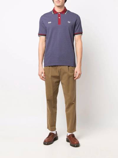 Fred Perry logo-embroidered striped polo shirt outlook