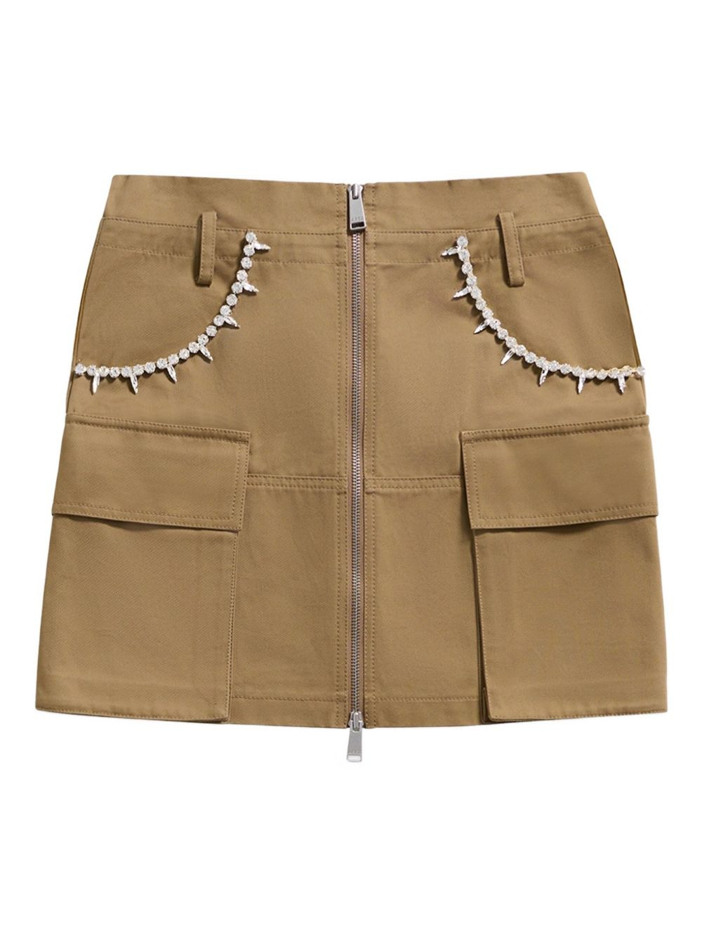 crystal-embellished mini skirt - 1