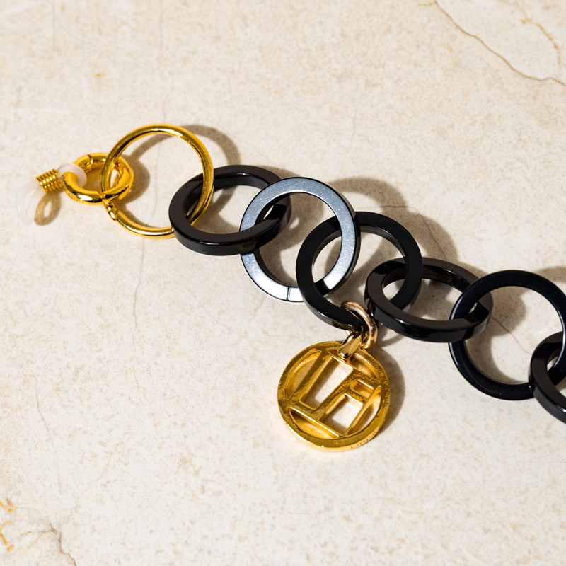 BLACK ROUND LINK ACETATE CHAIN 3