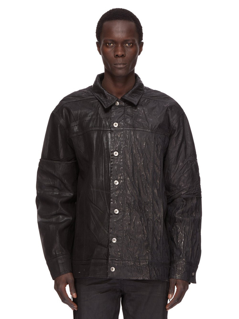 Black Hollywood Jumbo Worker Denim Jacket - 1