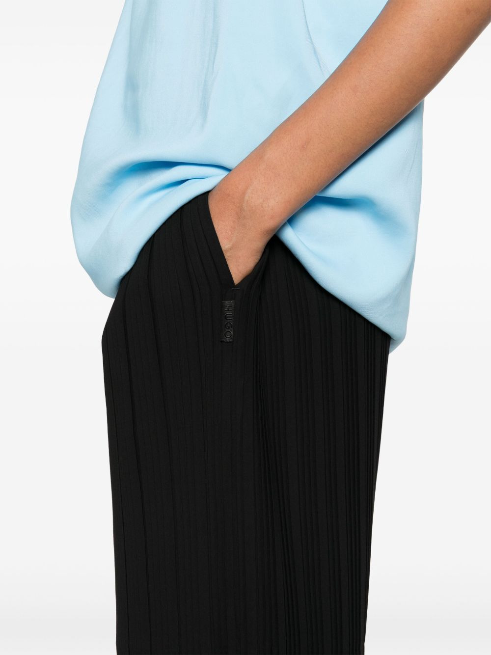plissé crepe trousers - 5