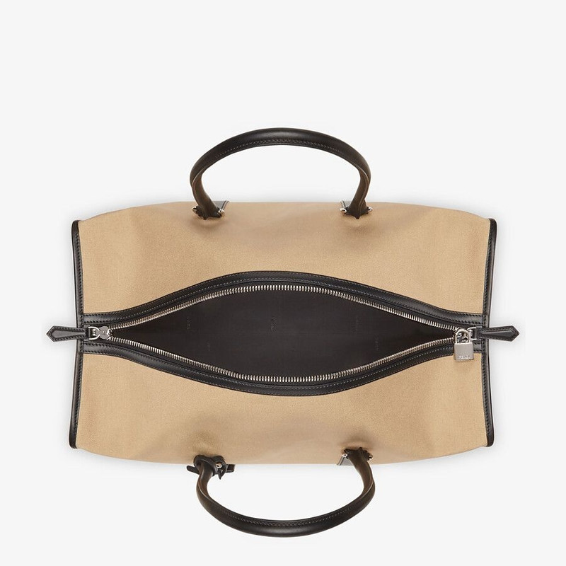 Large beige canvas bag 4