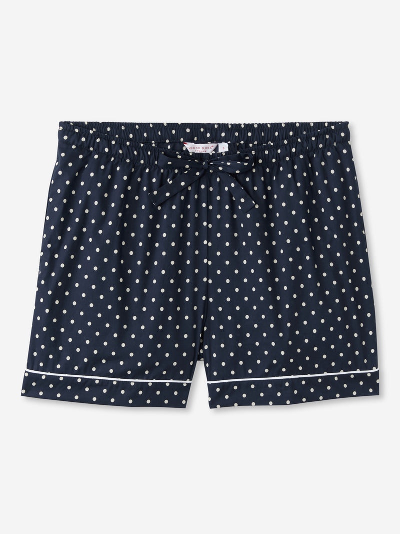 Women's Lounge Shorts Plaza 60 Cotton Batiste Navy - 1