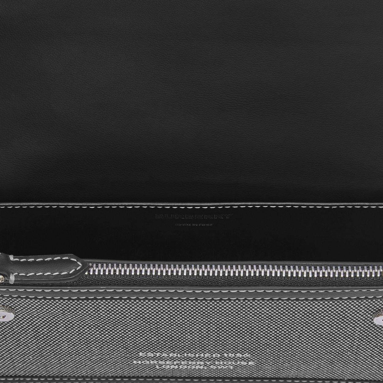 Horseferry Print Canvas and Leather Crossbody Bag - 11