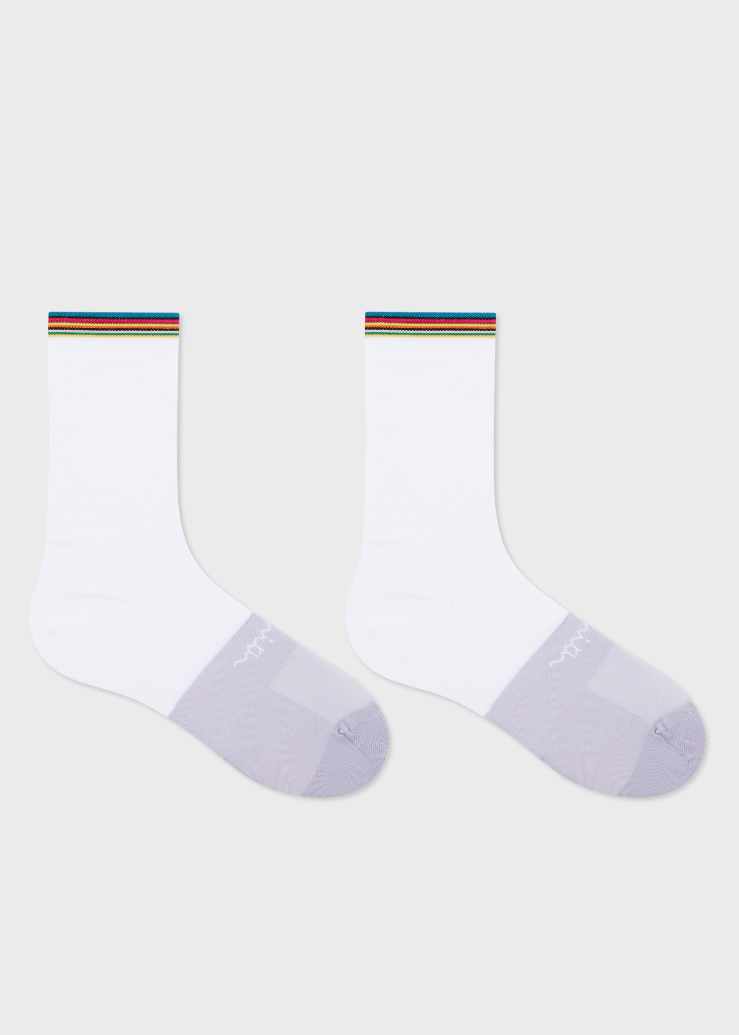 White 'Signature Stripe' Cycling Socks - 2