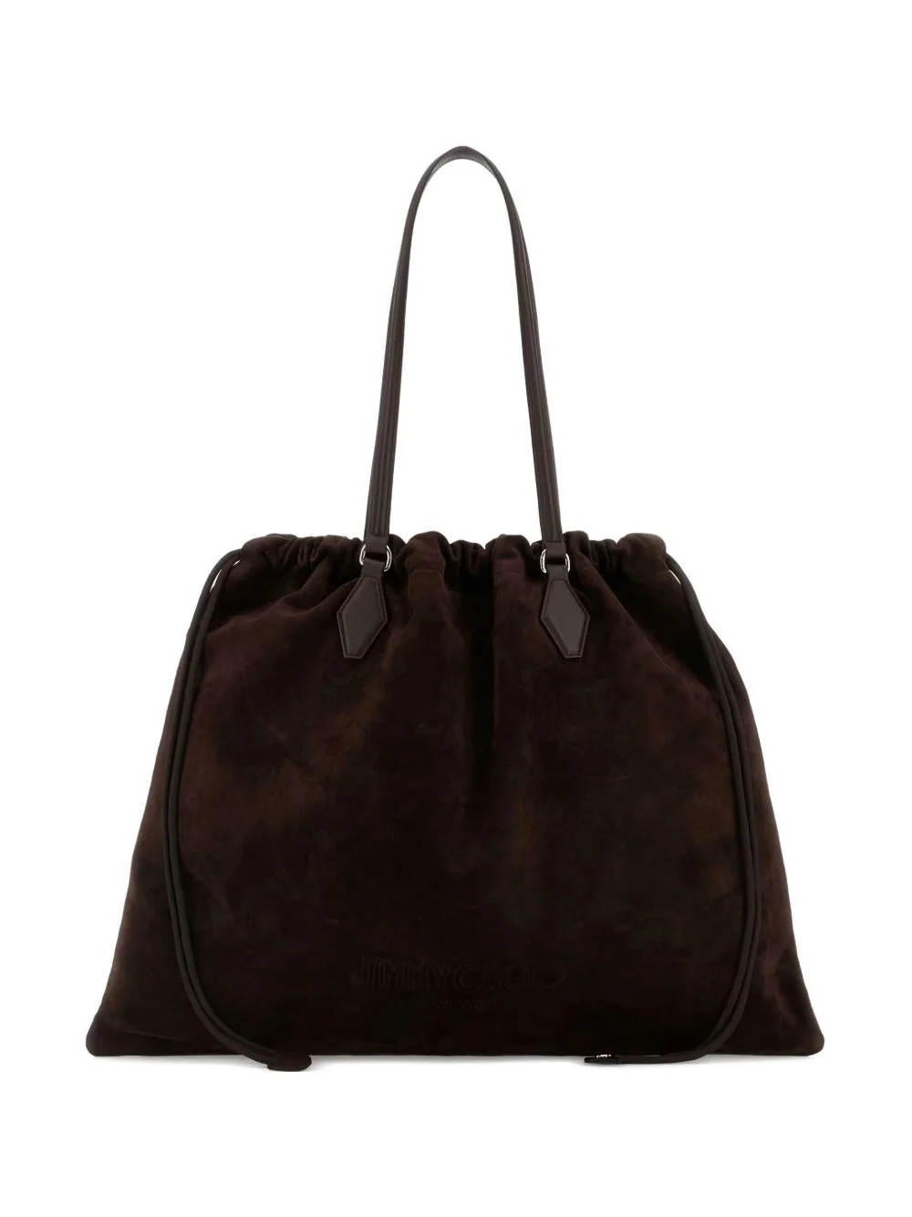 drawstring suede tote bag - 1