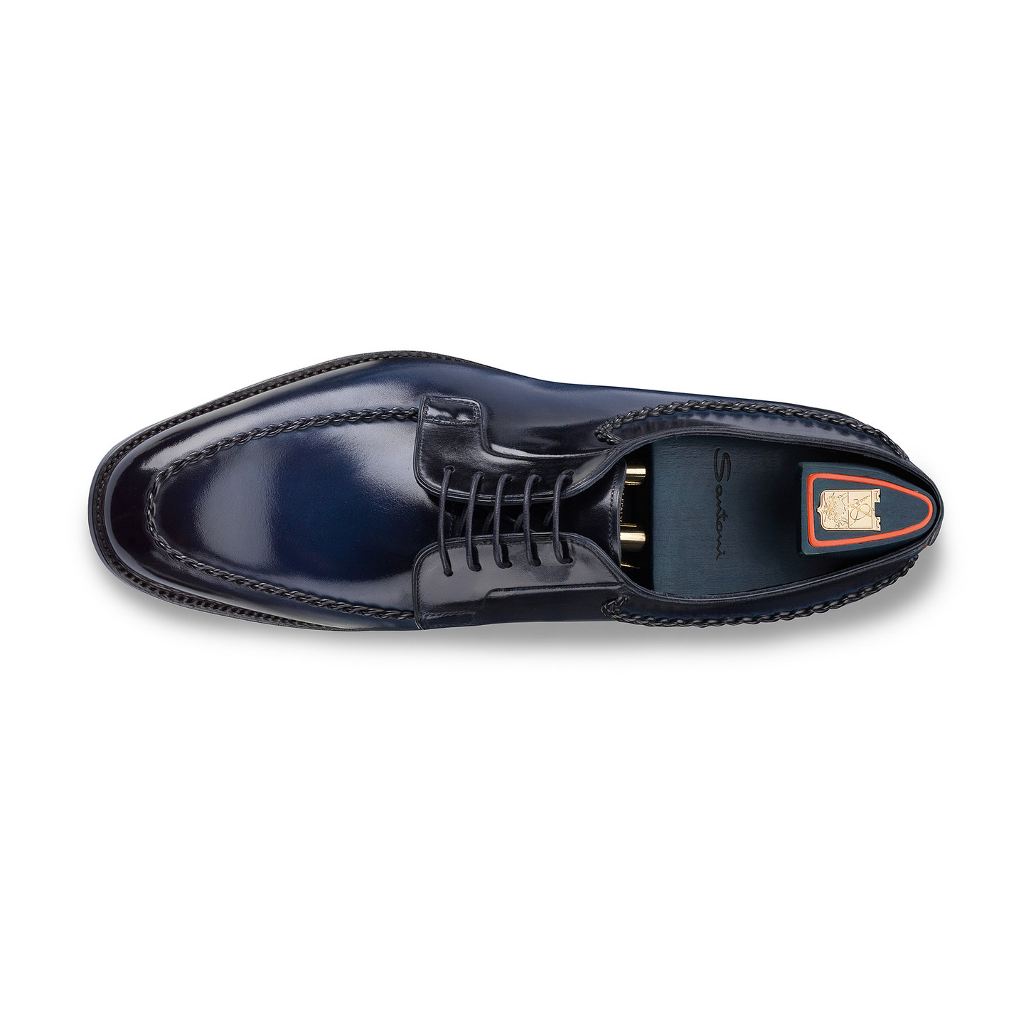 Men's blue leather Meraviglia Collection Derby shoe - 4