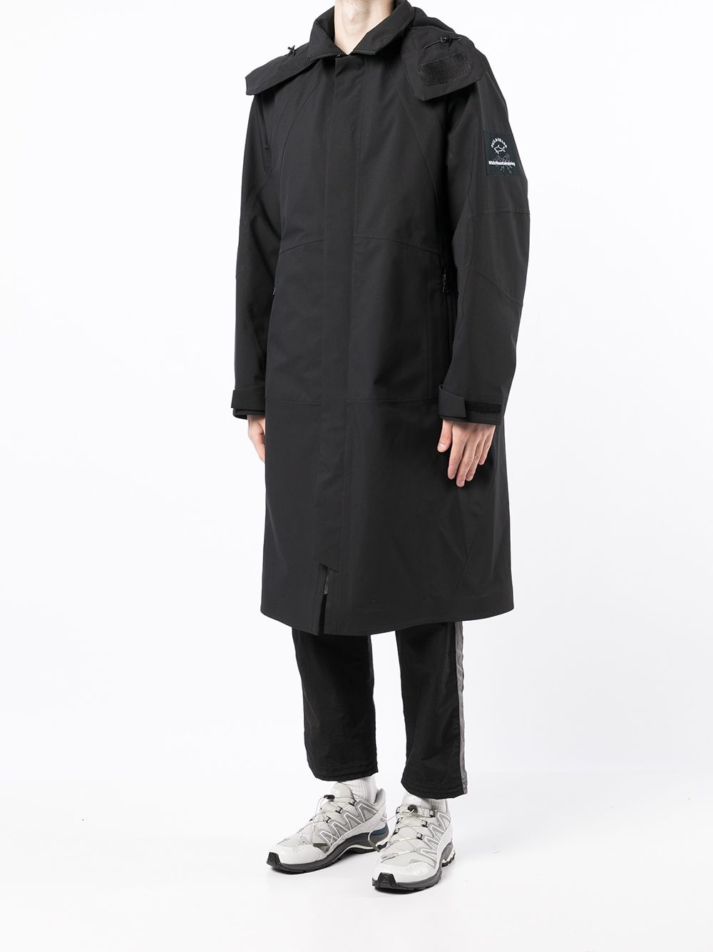 LOGO-PATCH HOODED JACKET - 2