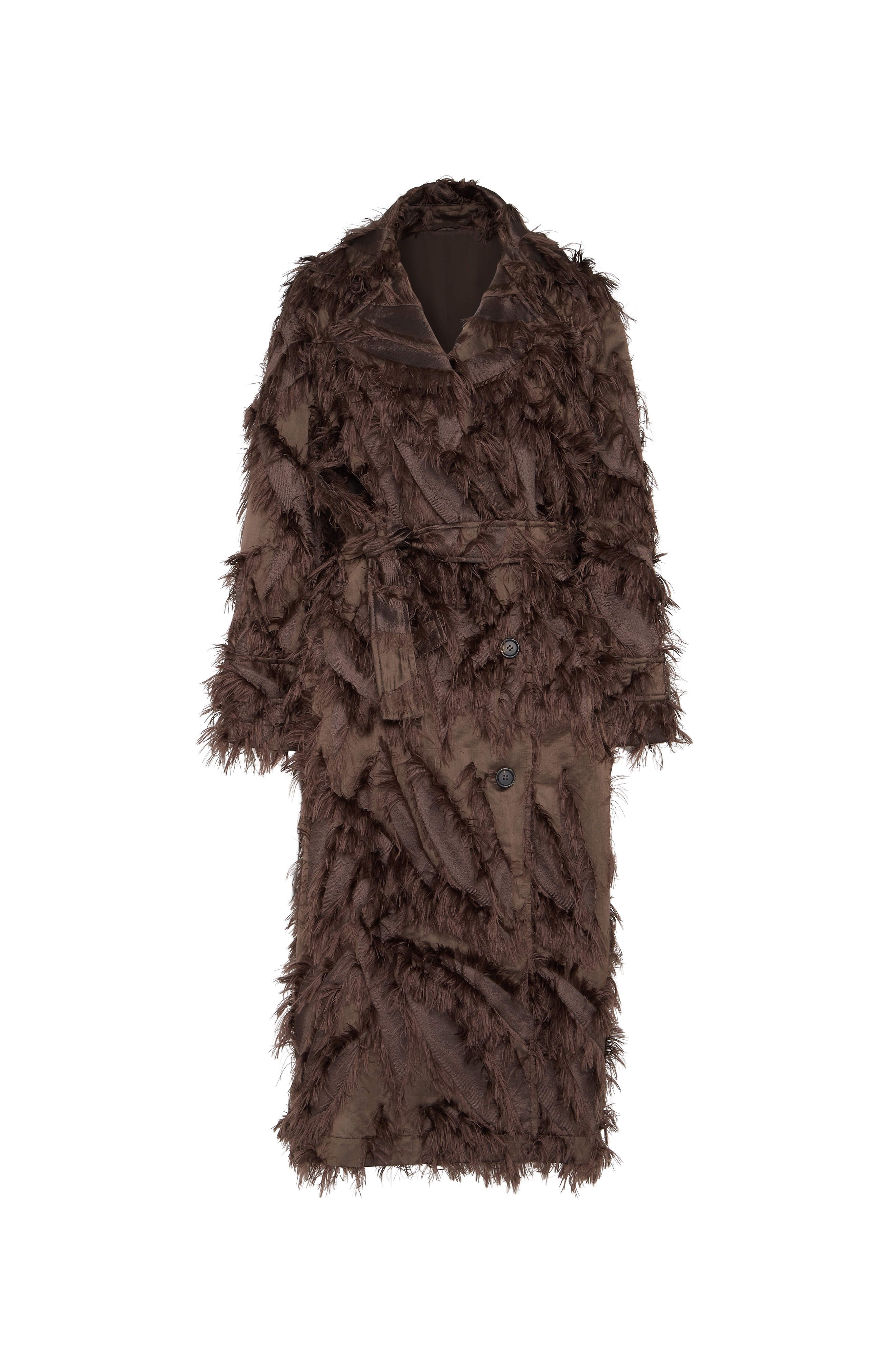 Brunello Cucinelli Dracaena fil coupé coat in Brown at Nordstrom - 1