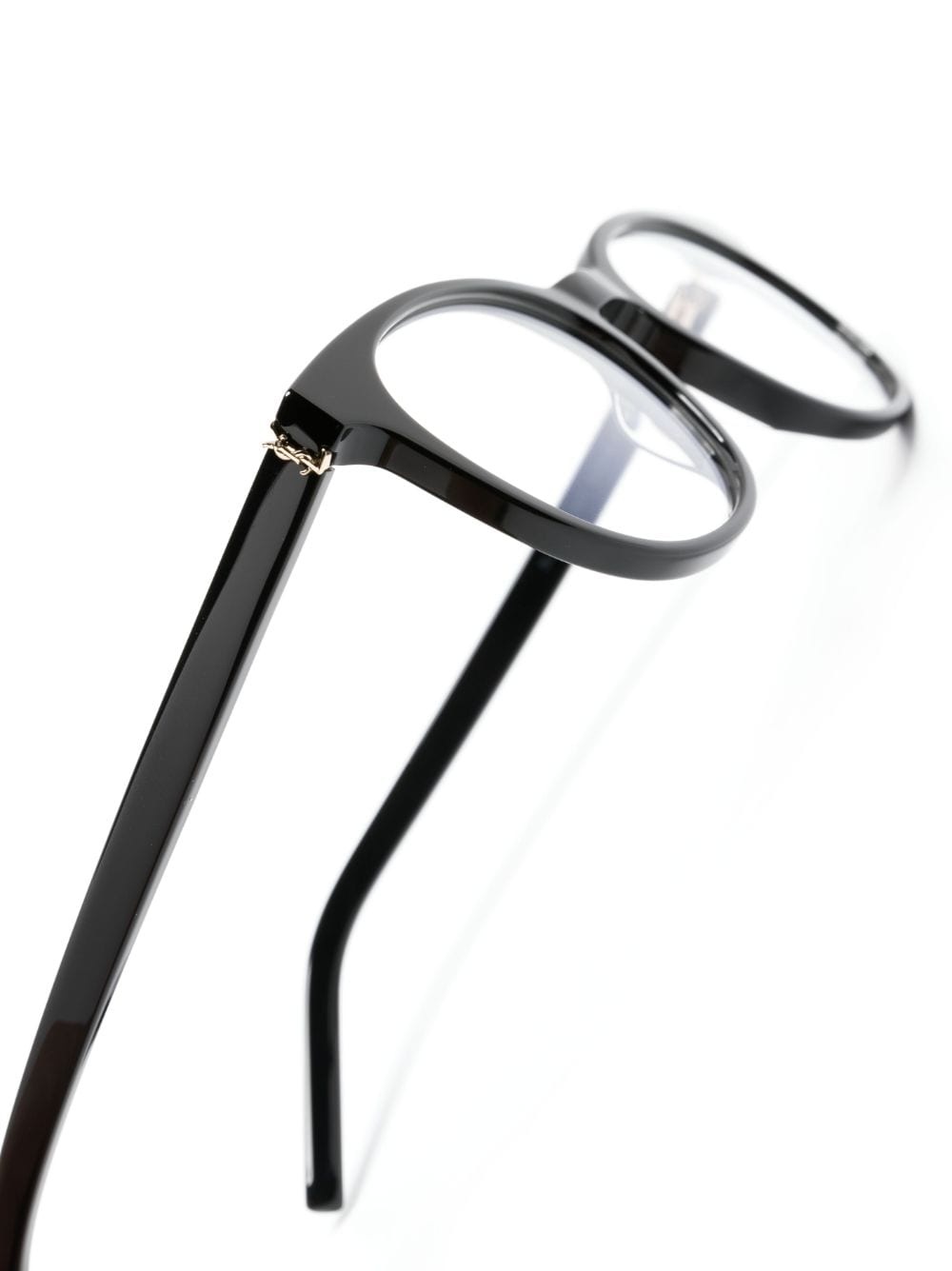 round-frame logo-detail glasses - 3