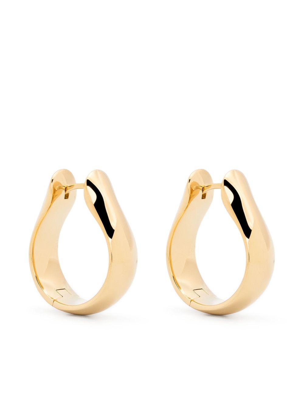 large Oyster hoop-design earrings - 1