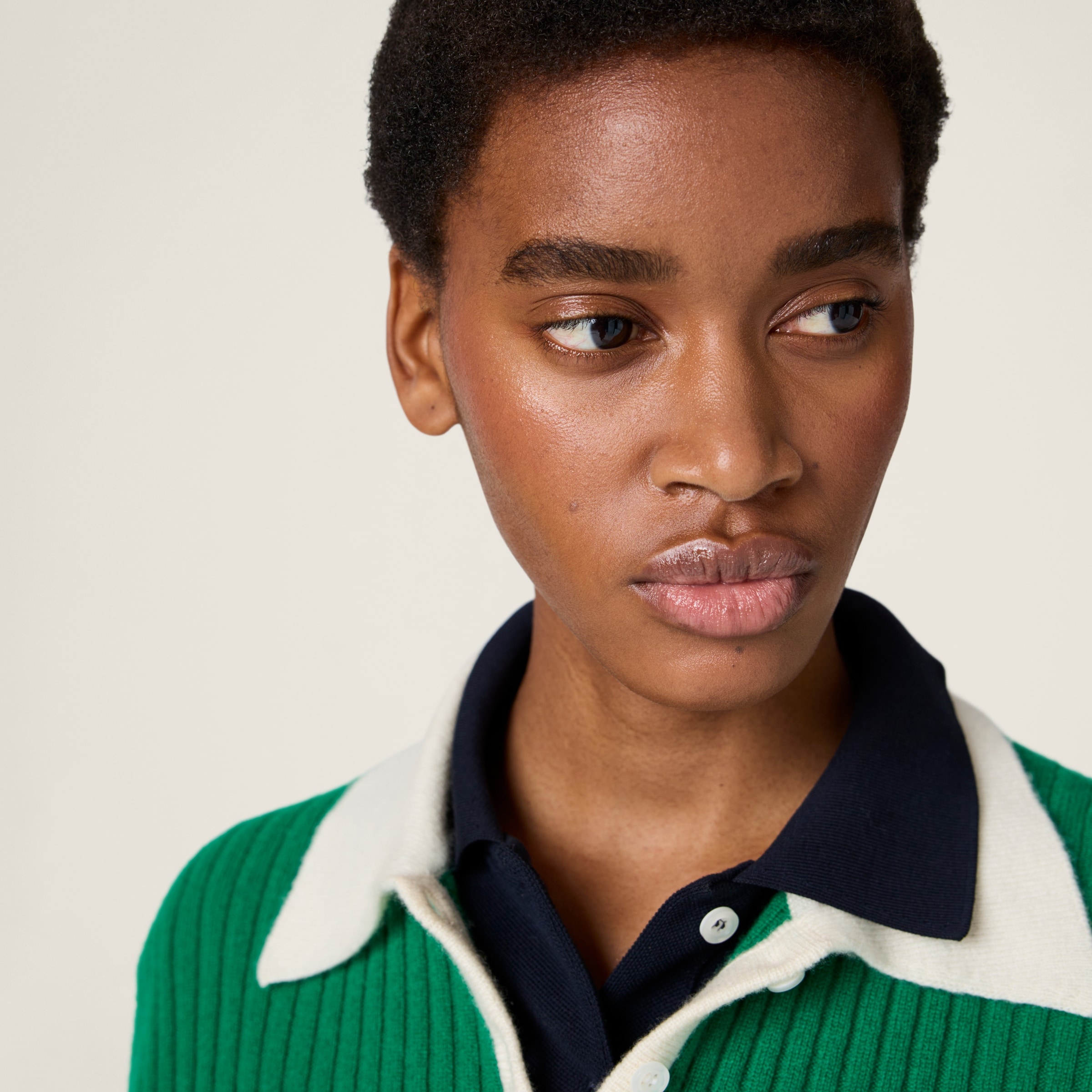 Ribbed cashmere polo shirt - 5