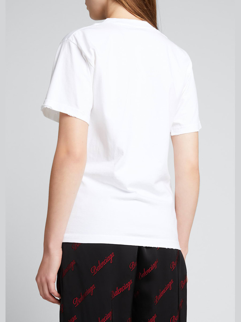 BALENCIAGA Blurry Logo Jersey T-Shirt outlook
