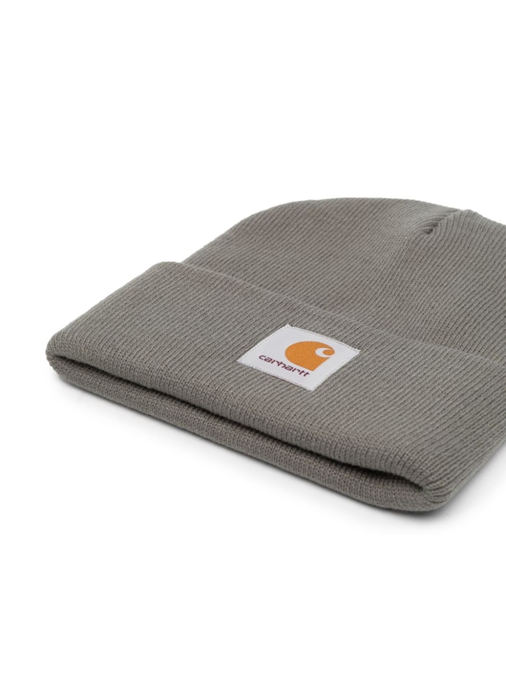 logo-patch knitted beanie - 2