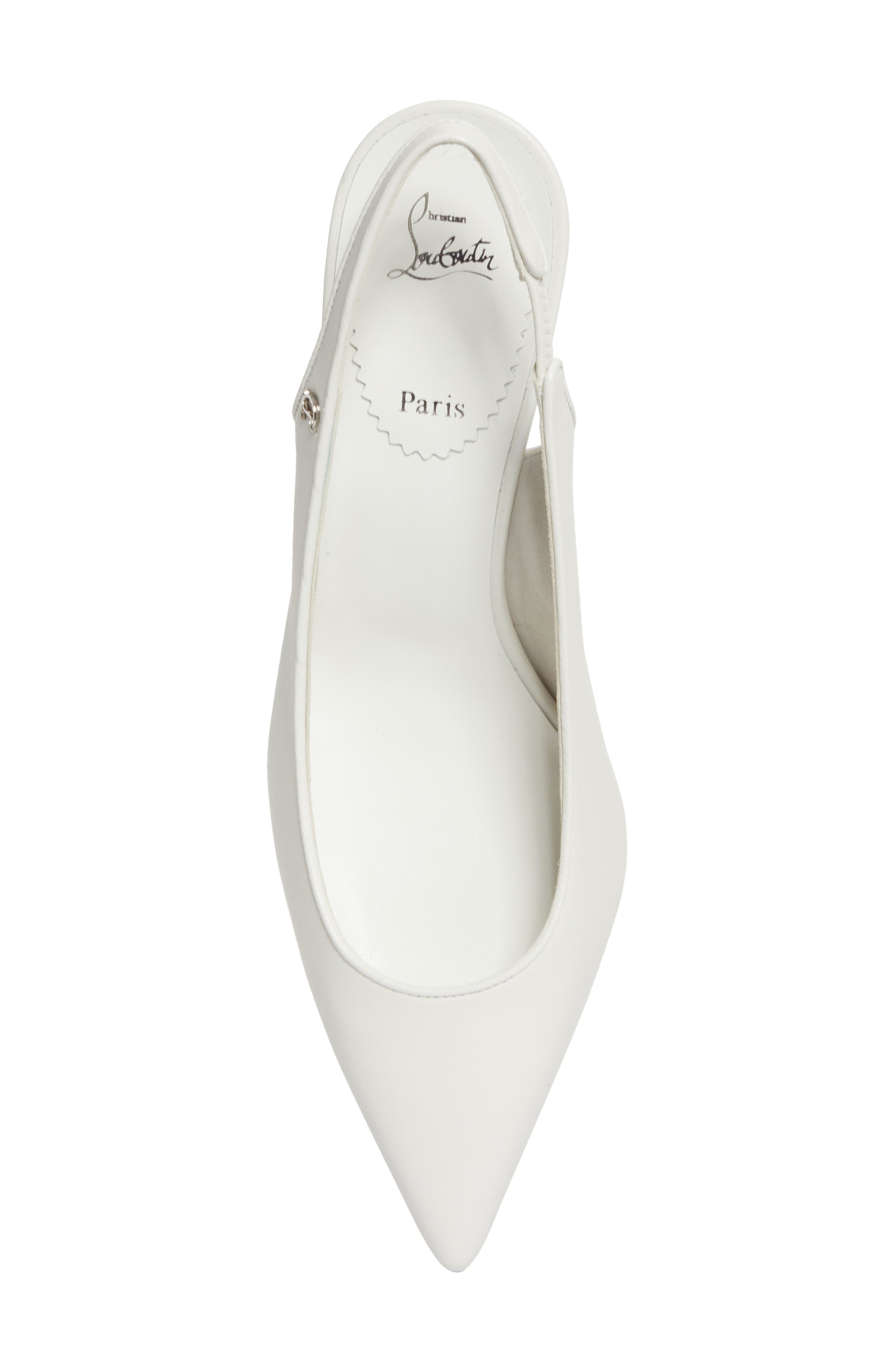 Christian Louboutin Sporty Kate Slingback Pump in Bianco at Nordstrom - 6