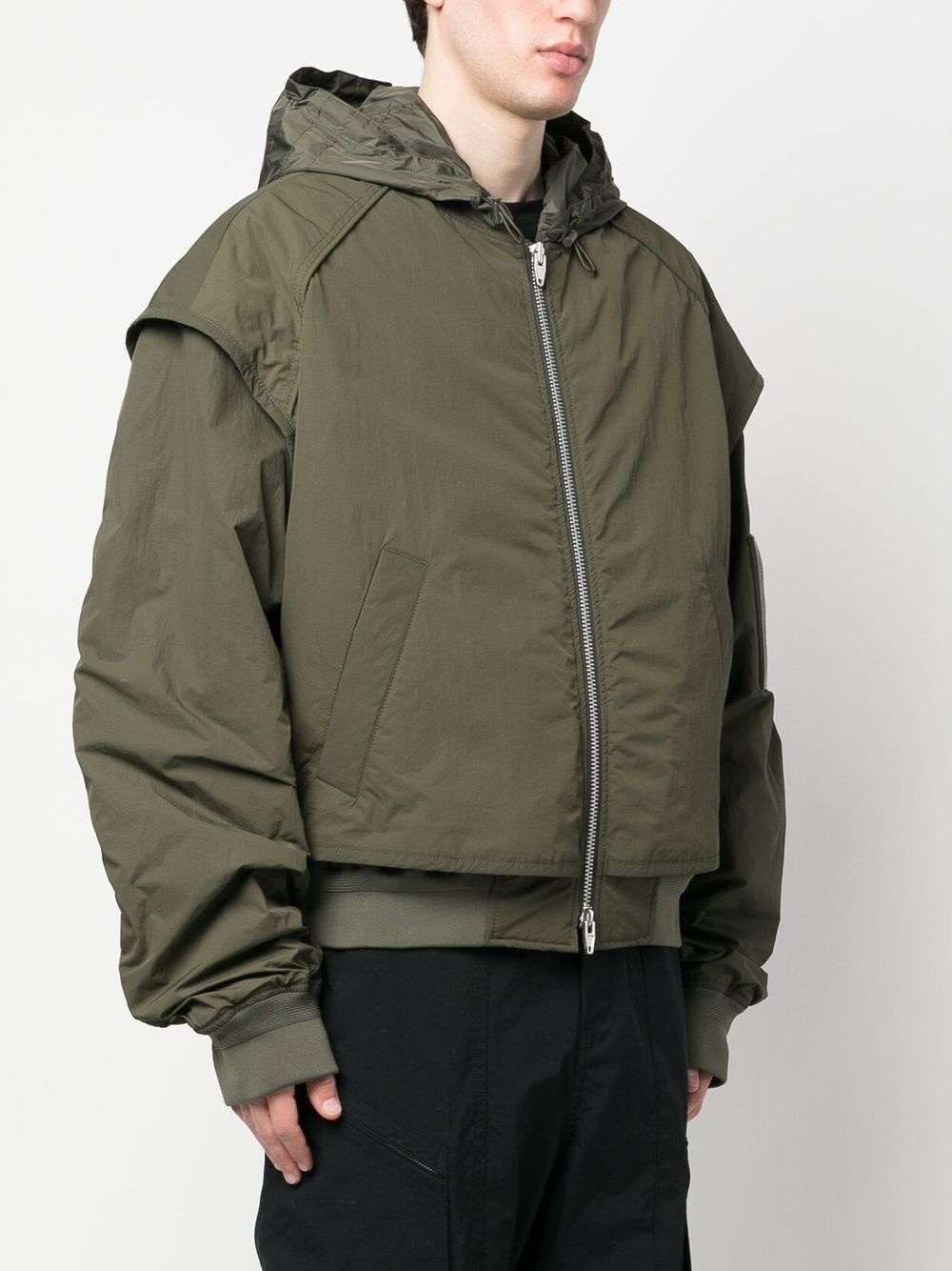 logo-appliqué bomber jacket - 3