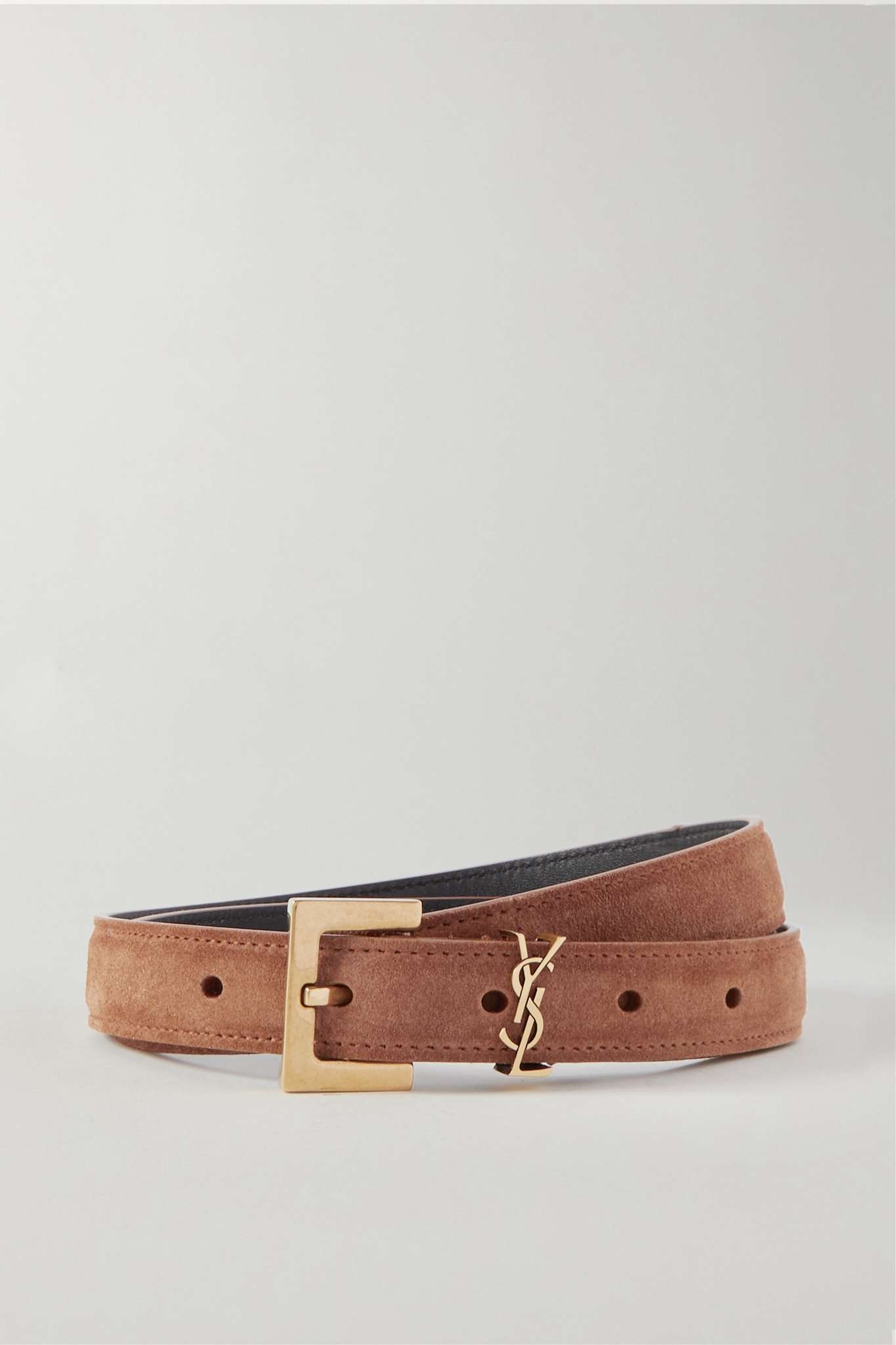 Monogramme suede belt - 1