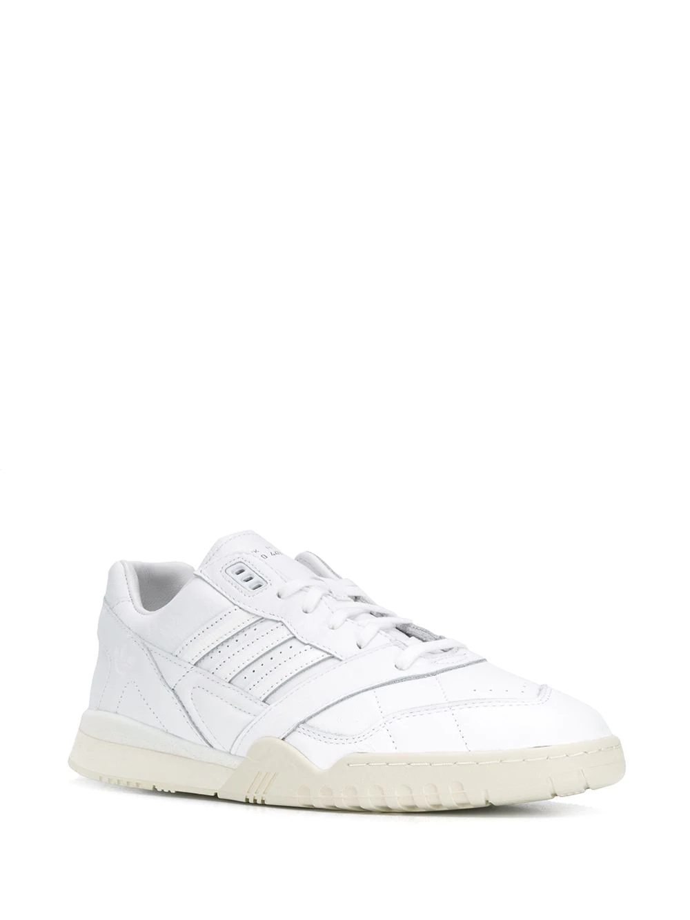 white AR leather low top sneakers - 3