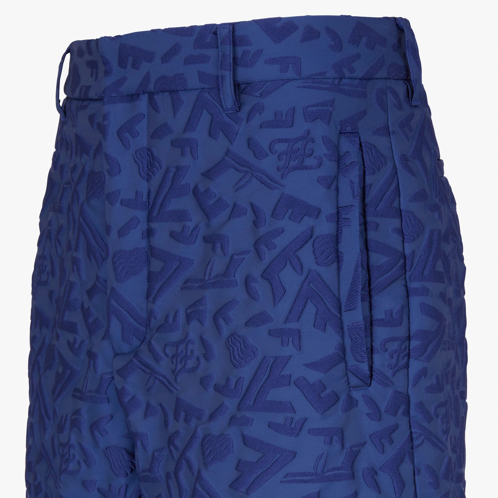 Blue fabric pants - 3