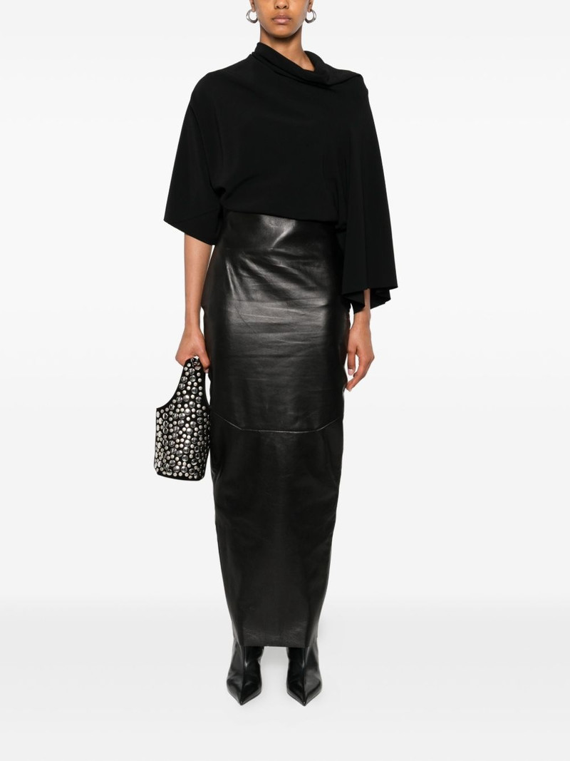 Rick Owens leather maxi skirt outlook