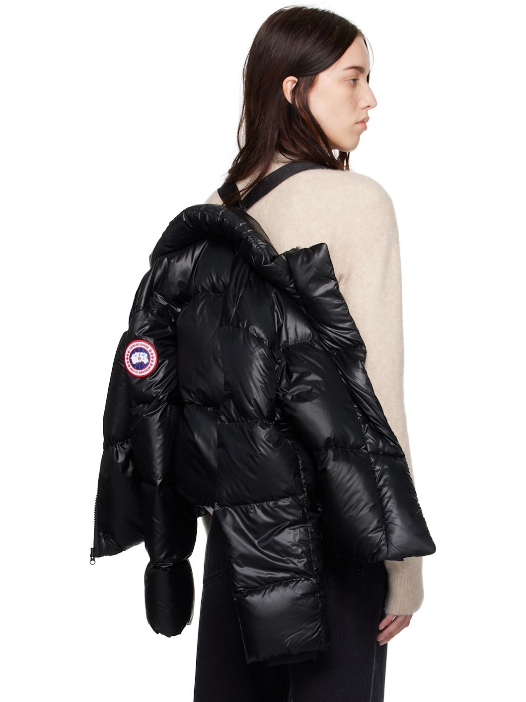 Black Cypress Cropped Puffer Down Jacket - 5