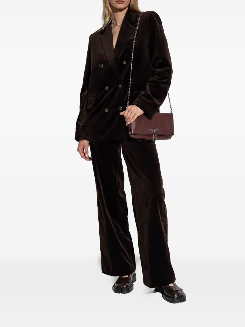 Zadig & Voltaire double-breasted velvet blazer outlook