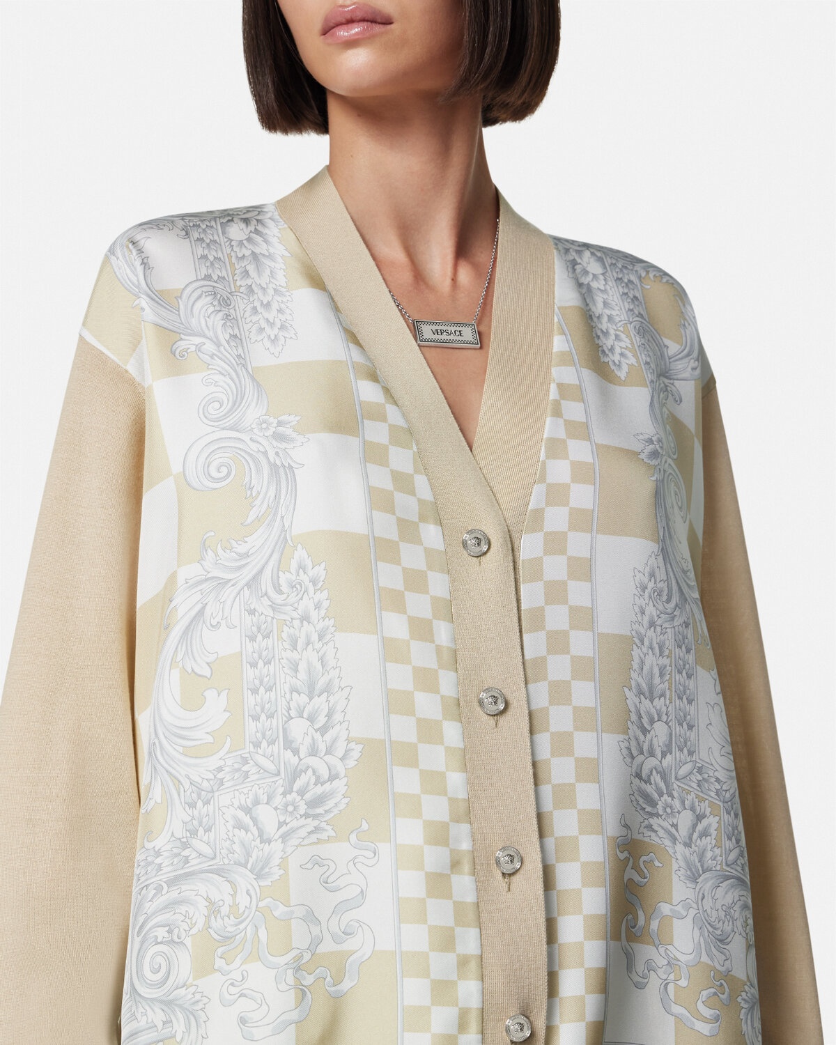 Medusa Contrasto Knit Cardigan - 3