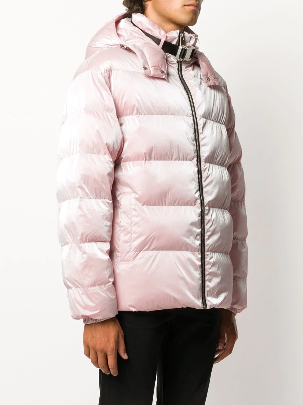 clip-neck quilted puffer jacket  - 4