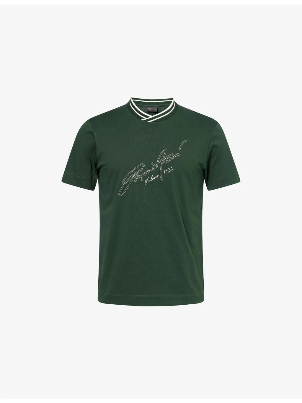 Script Logo-Embroidered Cotton T-Shirt - 1