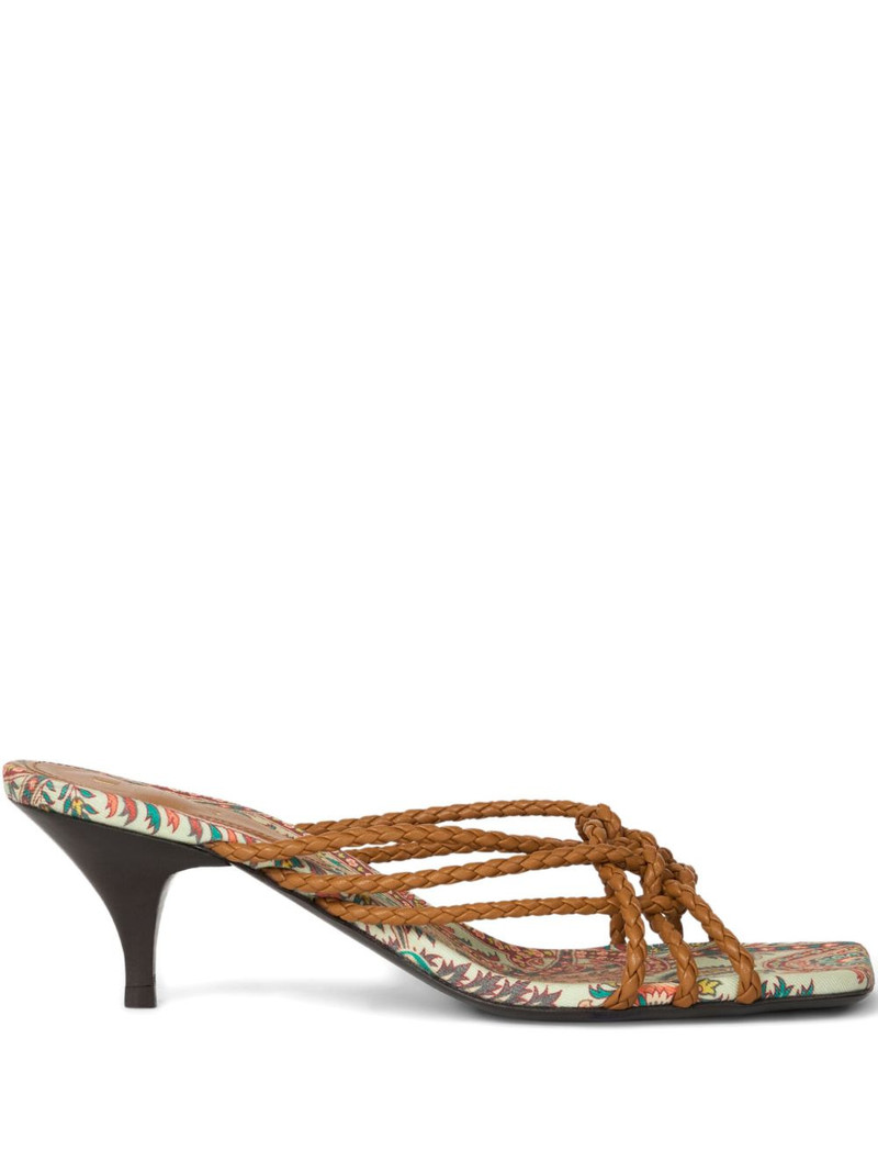 45mm woven kitten-heeled sandals 1