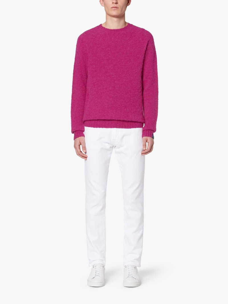 Mackintosh HUTCHINS PINK WOOL CREW NECK SWEATER outlook