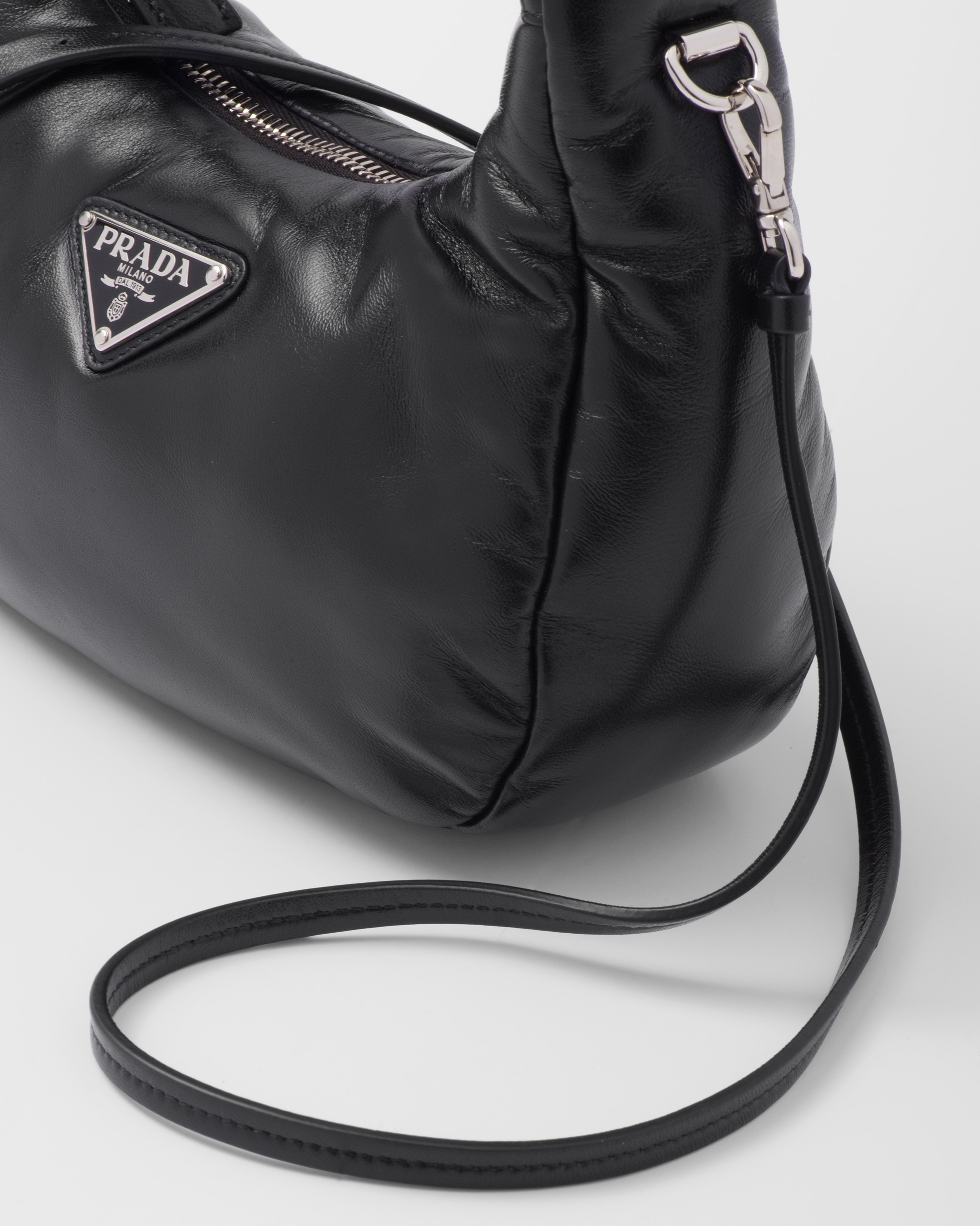 Black Soft Padded Re-Nylon Mini Bag