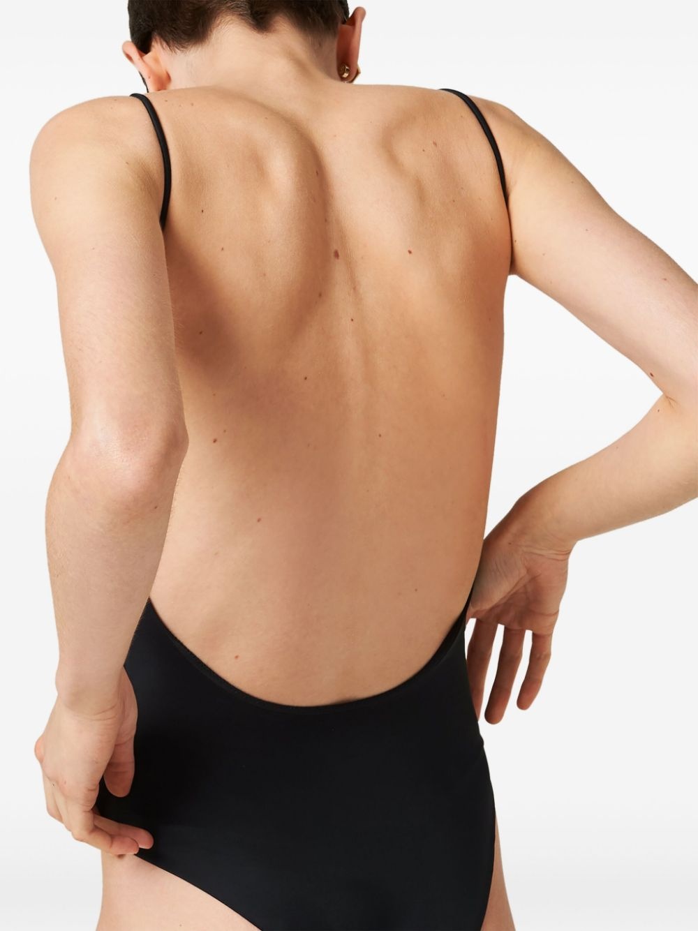 logo-plaque swimsuit - 3