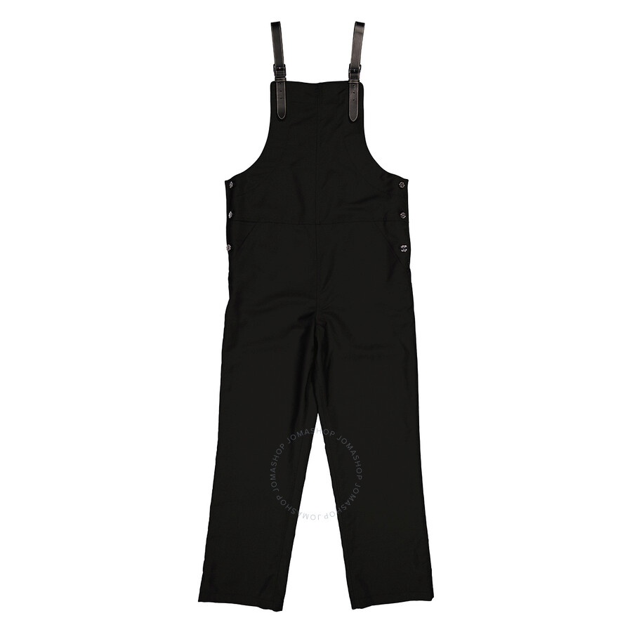 Burberry Men's Black Bib-Front Technical Overalls - 2