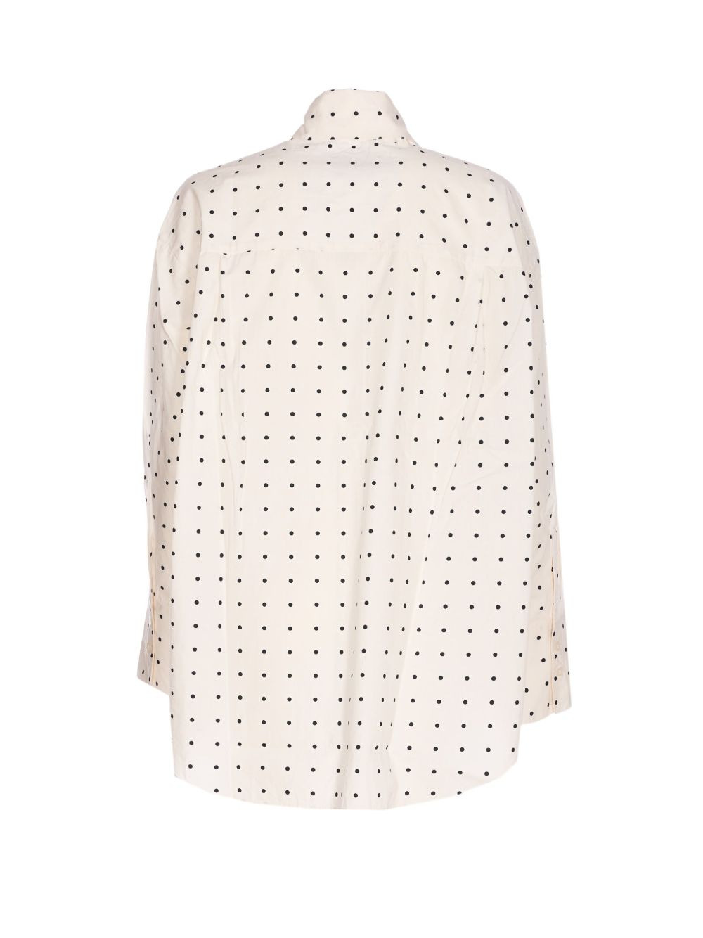 polka-dot bow-fastening blouse - 1