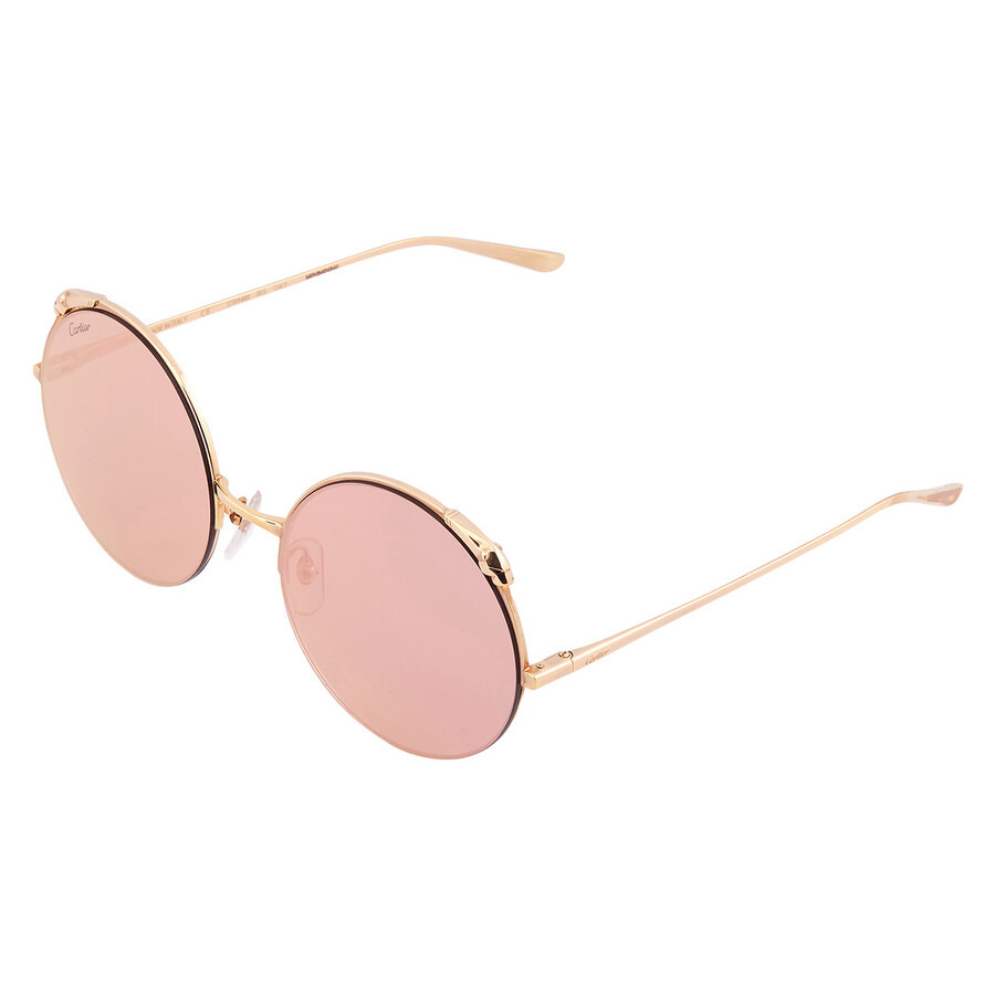 Cartier Panthere de Cartier Gold Round Ladies Sunglasses CT0149S 003 60 - 3