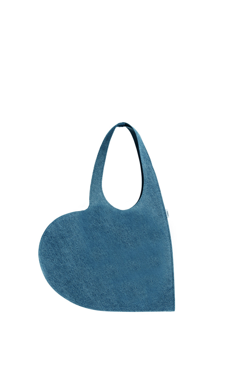 Denim Mini Heart Tote Bag 4