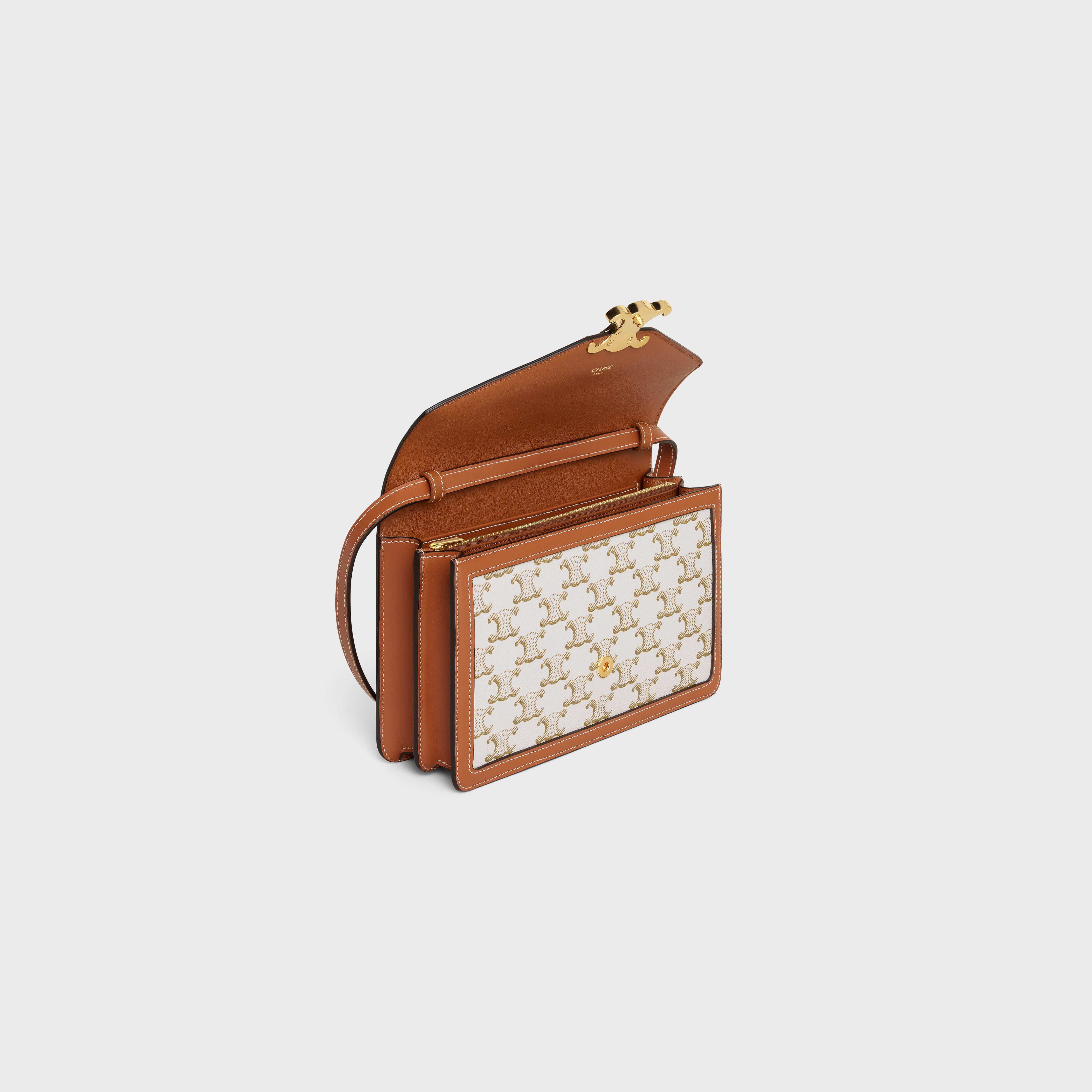 ENVELOPPE BAG in Triomphe Canvas and calfskin - 4