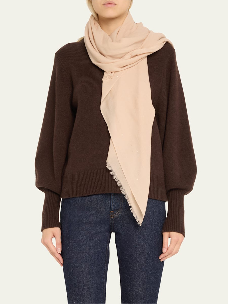Faliero Sarti Raissa Sparkle Wool Blend Scarf outlook