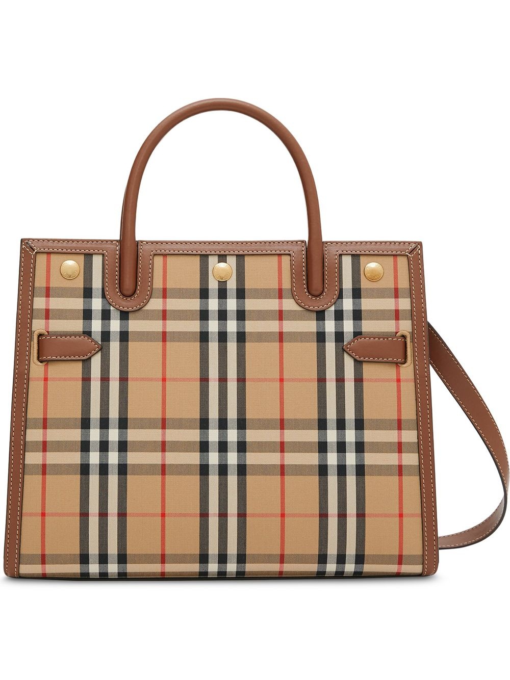 small Vintage Check two handle title bag - 1