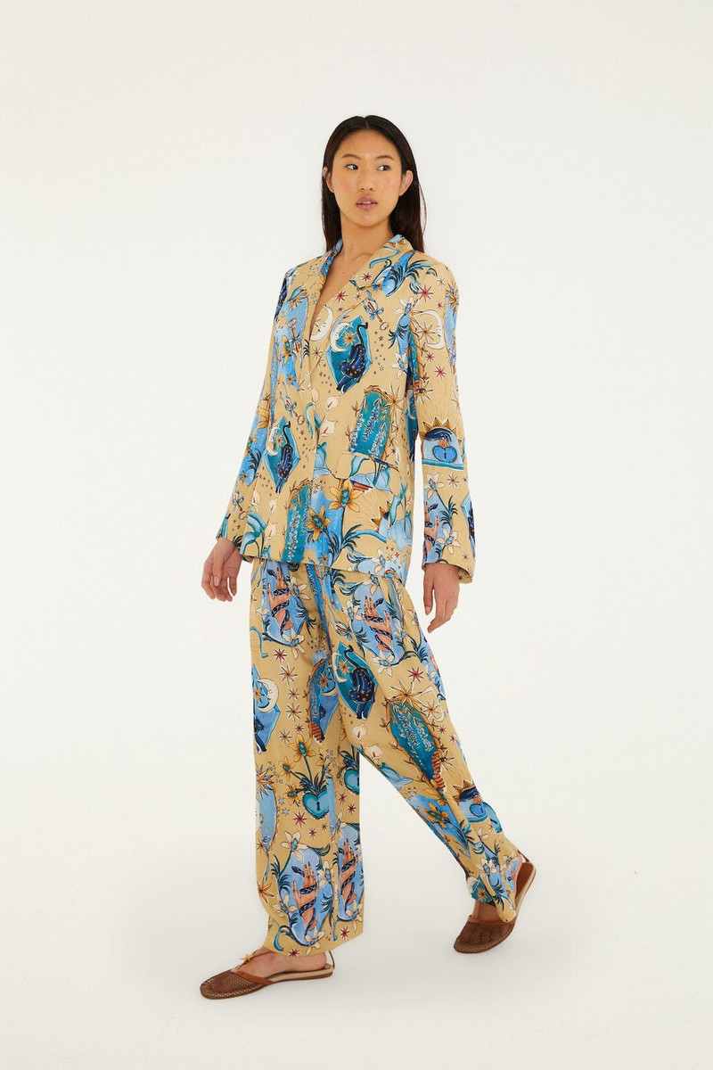 Sand Mystical Notched Lapel Lenzing Ecovero Viscose Blazer 4