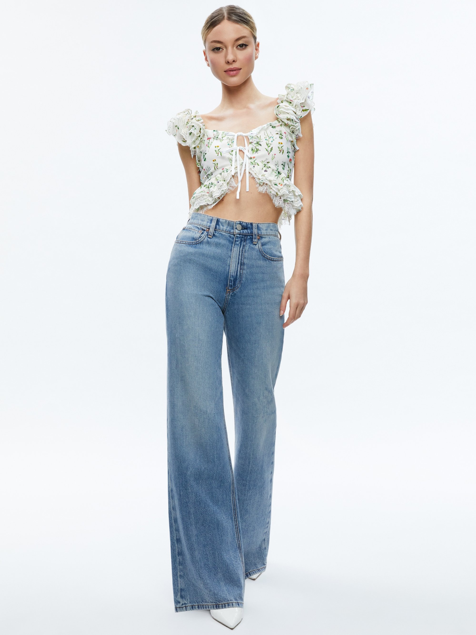 CHARLINE RUFFLE CROPPED TOP - 1