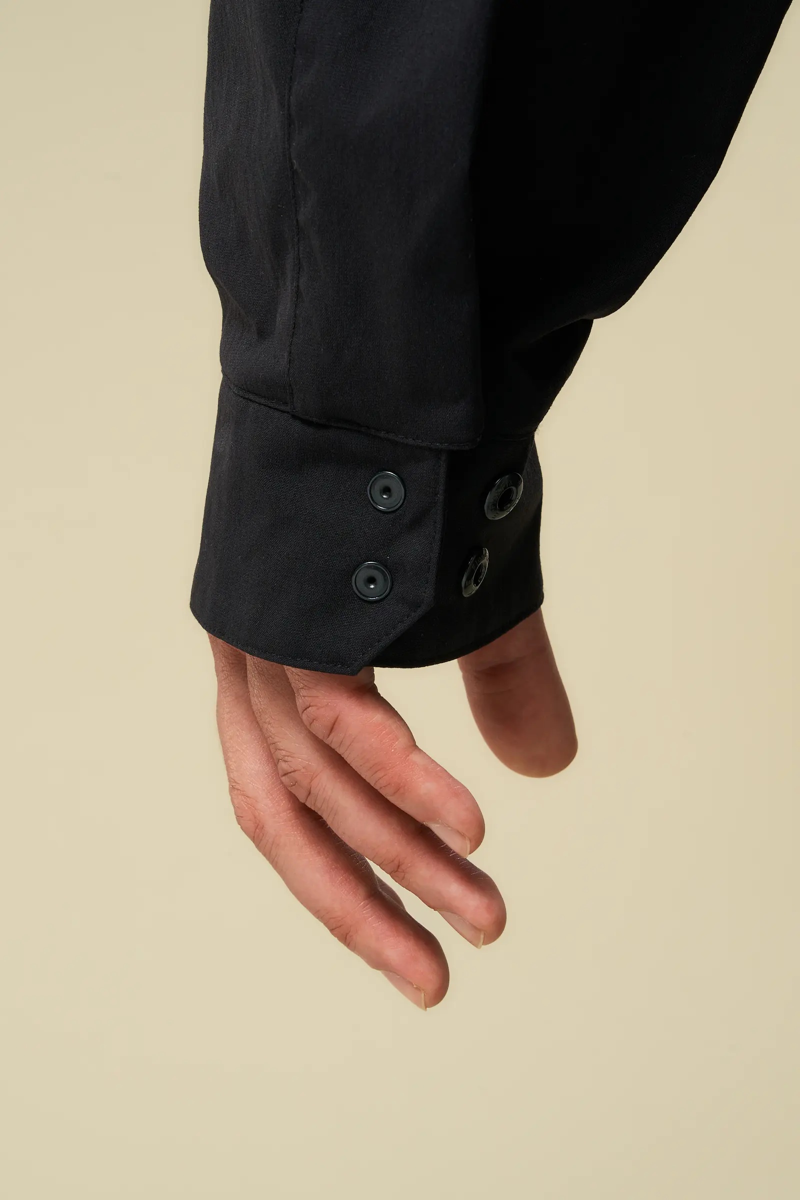 LA12-M Nylon Stretch Shirt Jacket Black - 19