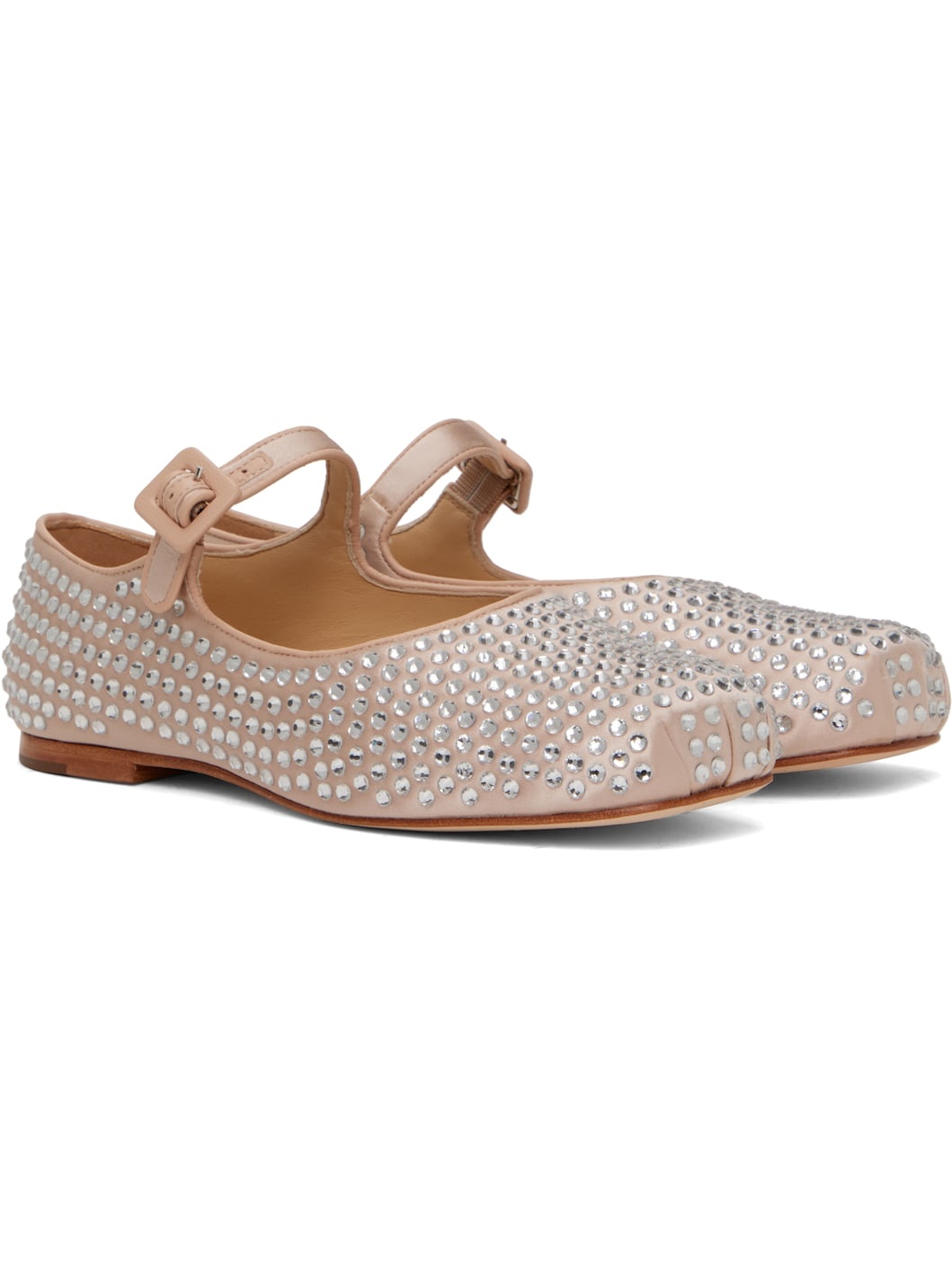 Pink Mary Jane Pointe Ballerina Flats - 4