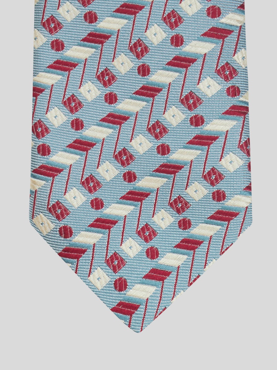 JACQUARD TIE WITH GEOMETRIC PATTERN - 3